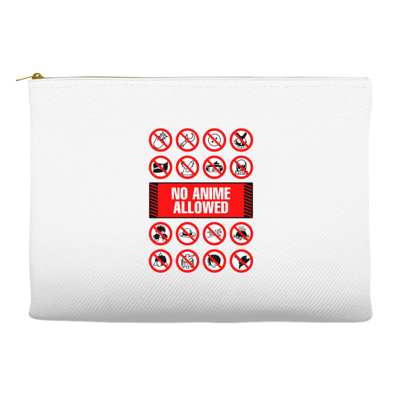 Anime Signs - Not Allowed Accessory Pouches | Artistshot