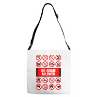 Anime Signs - Not Allowed Adjustable Strap Totes | Artistshot