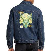 Fallen Kingdom Yellow Triceratops Facts Men Denim Jacket | Artistshot