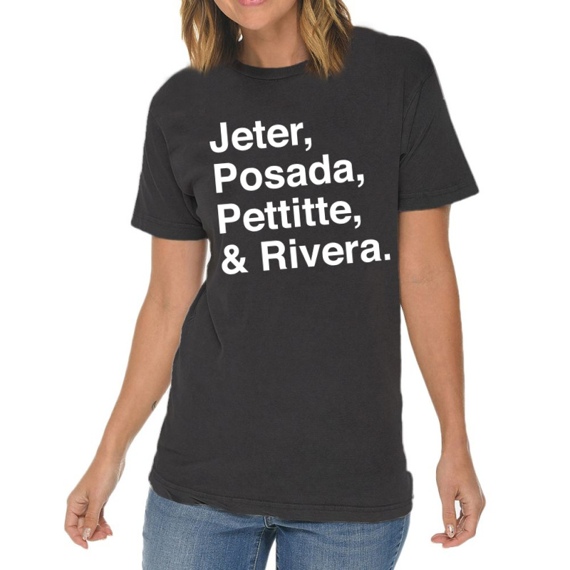 Jeter, Posada, Pettitte, Rivera - White Vintage T-Shirt by Kanmosrin52 | Artistshot