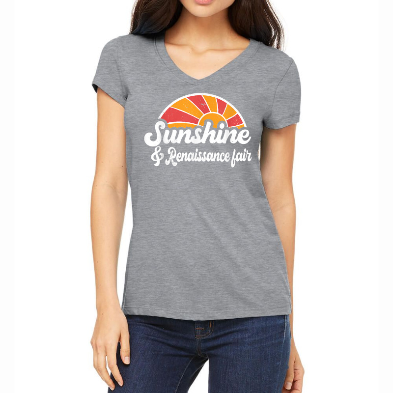 Sunshine And Renaissance Fair Men Women Sunset Appreciation T Shirt Women's V-Neck T-Shirt by cm-arts | Artistshot