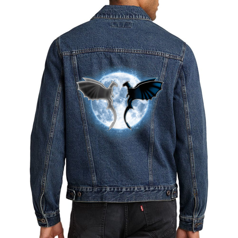 Toothless Light Fury In Space Design For Valentines Day Men Denim Jacket by ValentinoHoover | Artistshot