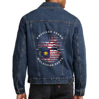 American Grown Malaysian Roots Malaysia Flag Men Denim Jacket | Artistshot