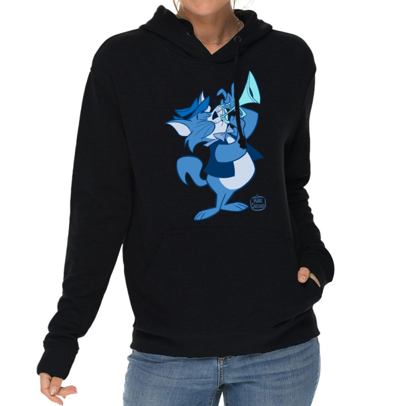 Jazz Cat Playing Trumpet Lightweight Hoodie | Artistshot