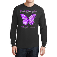 Butterfly Faith Hope Love Meningitis Awareness Tank Top Long Sleeve Shirts | Artistshot