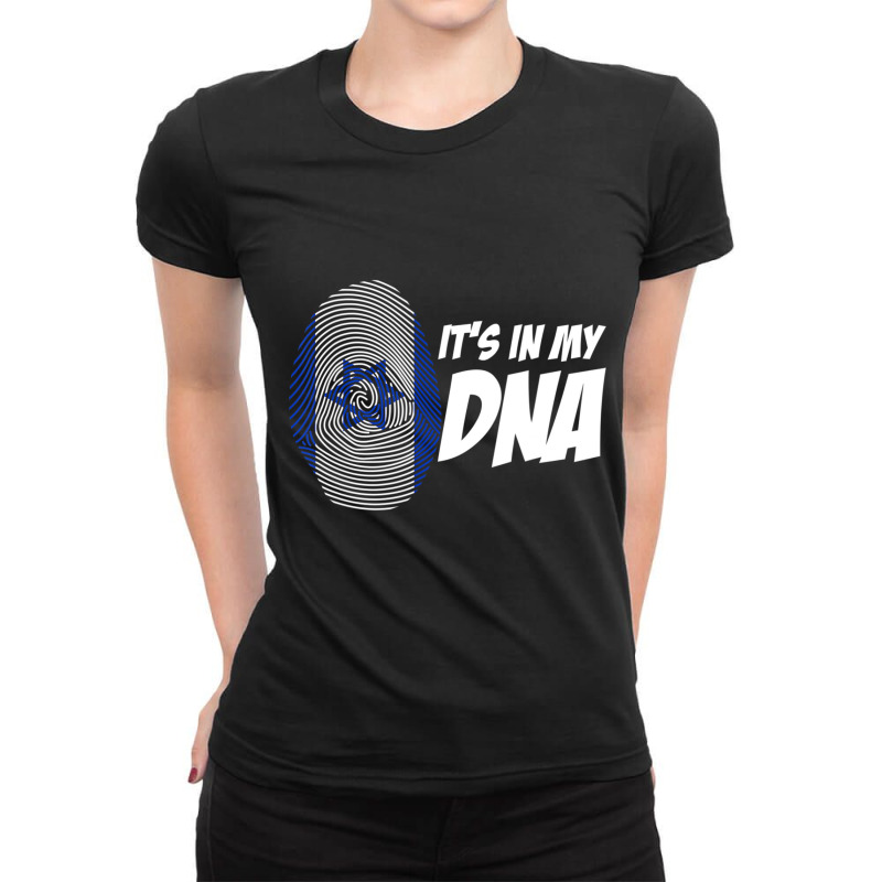 Jerusalem Hebrew Israeli Dna Israel Ladies Fitted T-Shirt by cm-arts | Artistshot