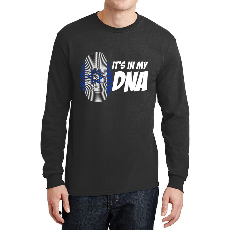 Jerusalem Hebrew Israeli Dna Israel Long Sleeve Shirts by cm-arts | Artistshot