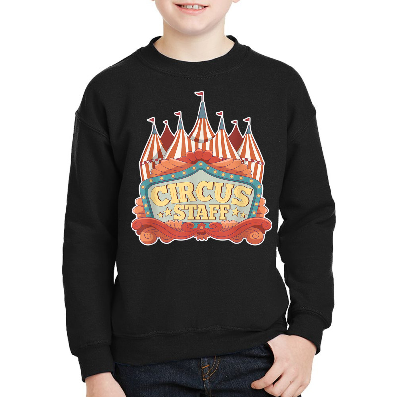 Circus Staff Festival Clown Ringmaster Strongman Carnival T Shirt Youth Sweatshirt by cm-arts | Artistshot