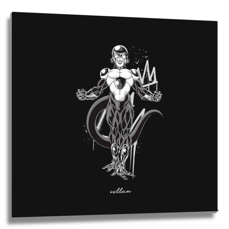 Animer Lover Gift Black Frieza Metal Print Square | Artistshot