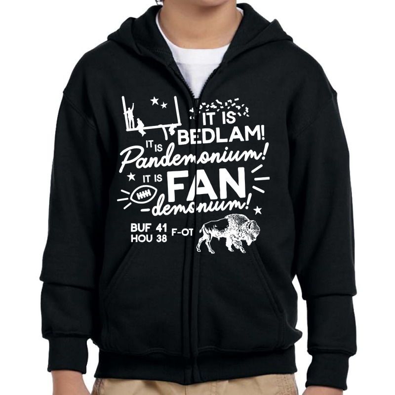 Buffalo Greatest Comeback Fandemonium Youth Zipper Hoodie by Coble Spellman | Artistshot