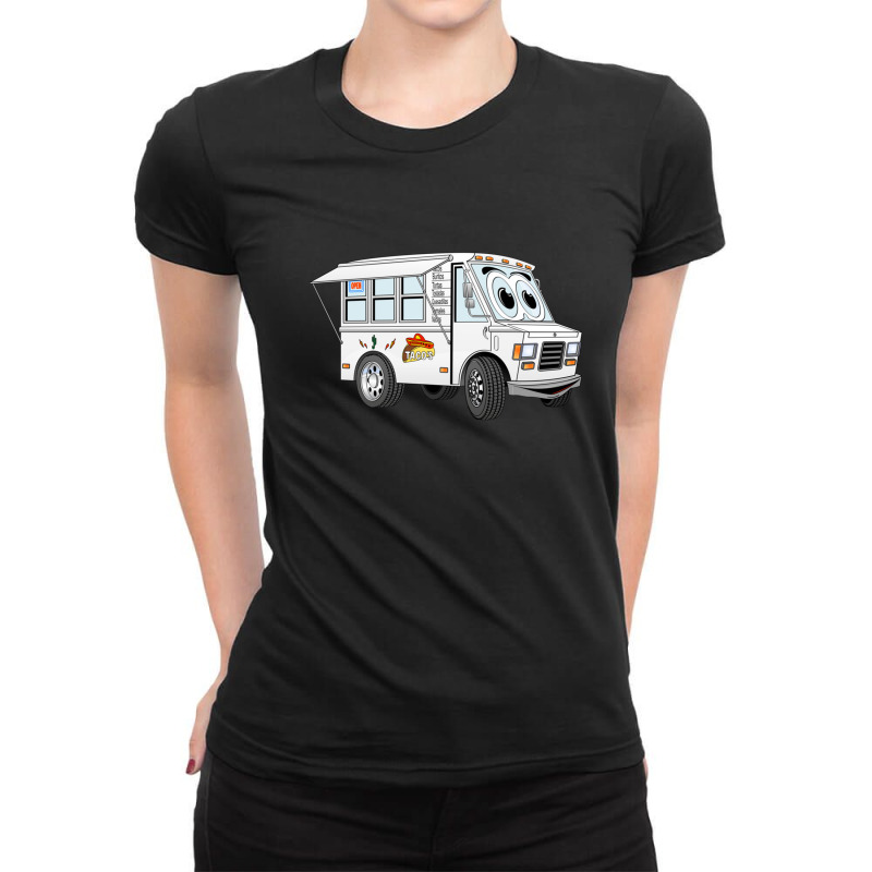 Taco Mini Van Cartoon Ladies Fitted T-Shirt by ThomasAndruska | Artistshot