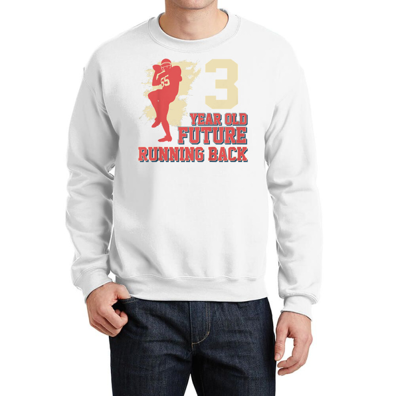 Kids Future Running Back Football 3 Year Old 3rd Birthday T Shirt Crewneck Sweatshirt by cm-arts | Artistshot