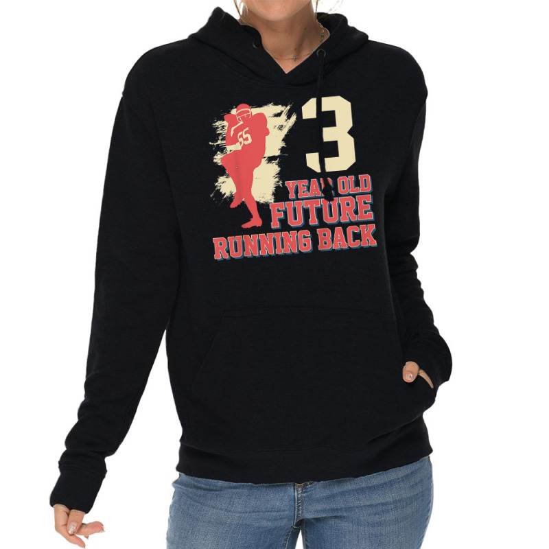 Kids Future Running Back Football 3 Year Old 3rd Birthday T Shirt Lightweight Hoodie by cm-arts | Artistshot