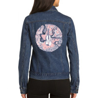 Npink Circle Of Music Ladies Denim Jacket | Artistshot