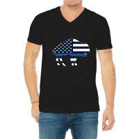 Buffalo Law Enforcement Support Flag V-neck Tee | Artistshot