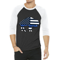 Buffalo Law Enforcement Support Flag 3/4 Sleeve Shirt | Artistshot