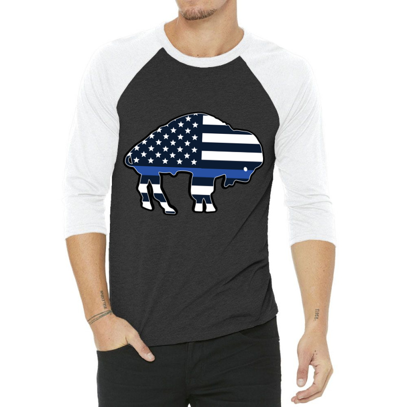 Buffalo Law Enforcement Support Flag 3/4 Sleeve Shirt | Artistshot