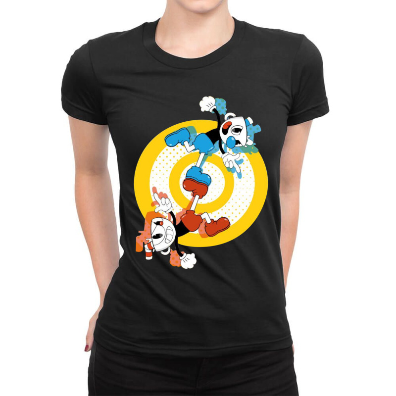 Cuphead And Mugman Ladies Fitted T-Shirt by cm-arts | Artistshot