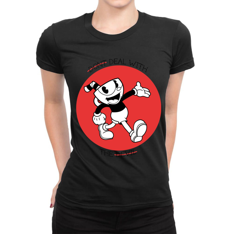 Cuphead Don_t Deal With The Devil     (1) Ladies Fitted T-Shirt by cm-arts | Artistshot