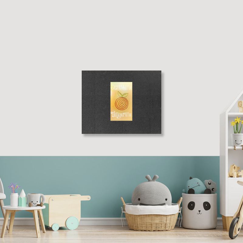 Sunshine Tangerine Landscape Canvas Print | Artistshot