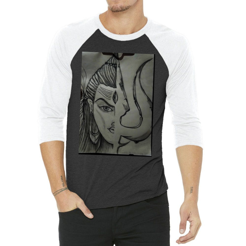 Lord Shiva Art 3/4 Sleeve Shirt | Artistshot