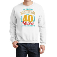 Married For 40 Years 40th Wedding Anniversary Premium Crewneck Sweatshirt | Artistshot