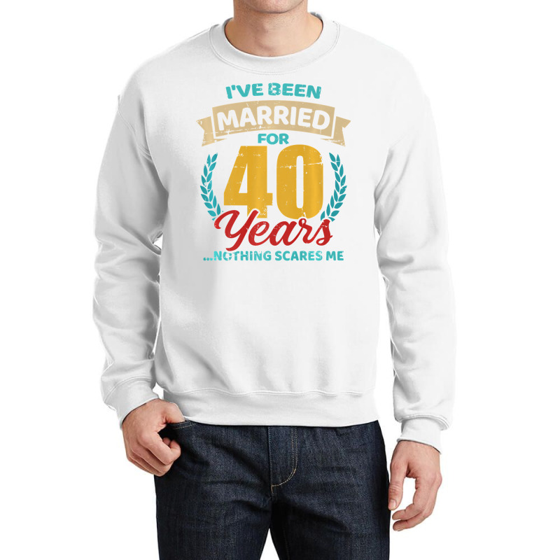 Married For 40 Years 40th Wedding Anniversary Premium Crewneck Sweatshirt by thutrinh | Artistshot