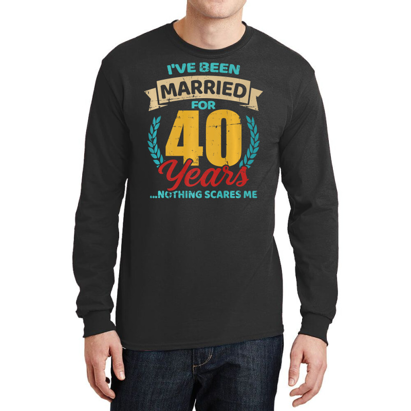 Married For 40 Years 40th Wedding Anniversary Premium Long Sleeve Shirts by thutrinh | Artistshot