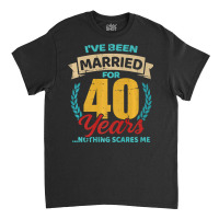 Married For 40 Years 40th Wedding Anniversary Premium Classic T-shirt | Artistshot