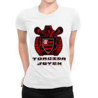 Camisa Do Flamengo Camisa De Torcida Mengo Blusa Flamengo Ladies Fitted T-shirt | Artistshot