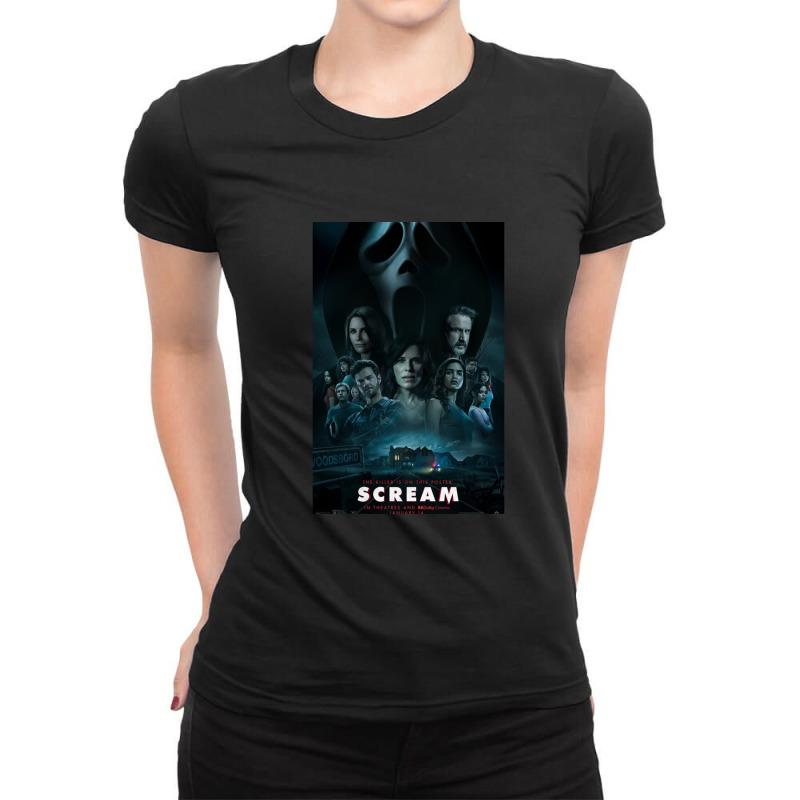 Scream 5 Ghost Ladies Fitted T-Shirt by GregoryBlaylock | Artistshot