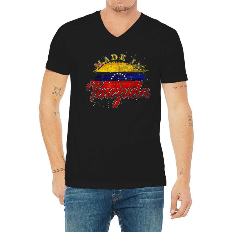 Latin American Gift Proud Venezuelan Made In Venezuela Tshirt V-Neck Tee by DevynGiorgio | Artistshot