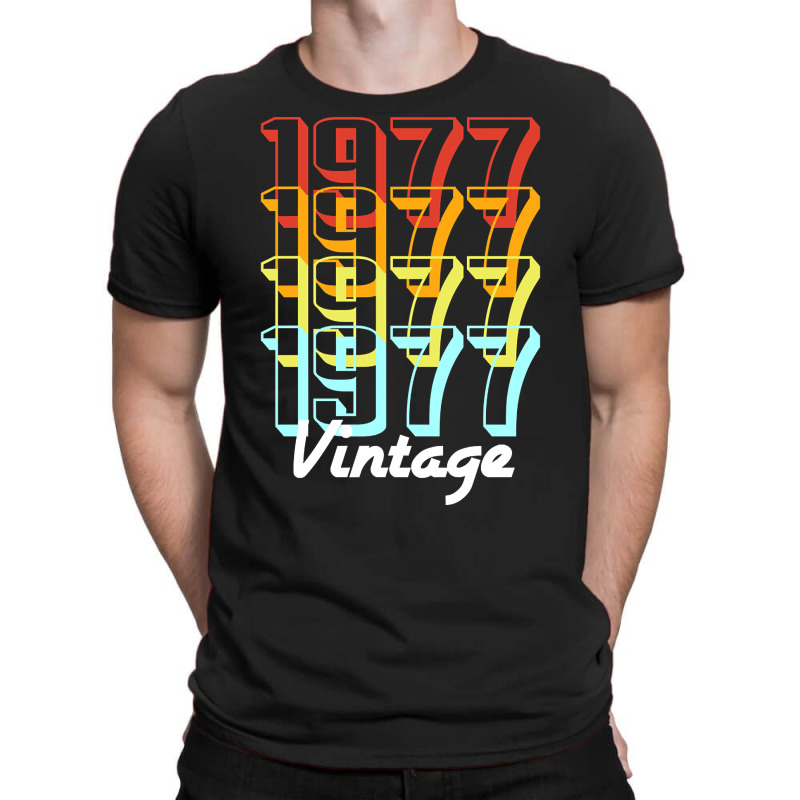 Vintage Since 1977 Old Men Women Retro Sunset T-shirt | Artistshot