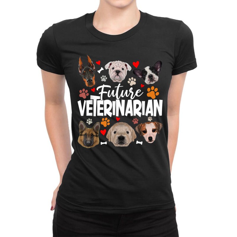 Dog Lover Cat Lover Future Veterinarian Veterinary Assistant T Shirt Ladies Fitted T-Shirt by cm-arts | Artistshot