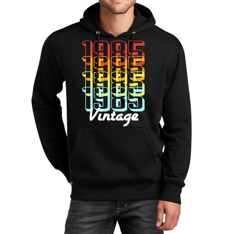 Vintage Since 1985 Old Men Women Retro Sunset Unisex Hoodie | Artistshot