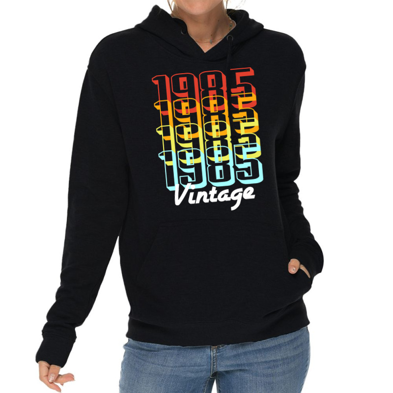 Vintage Since 1985 Old Men Women Retro Sunset Lightweight Hoodie | Artistshot