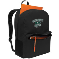 Michigan State Spartans Varsity Black Officially Licensed Pullover Hoo Backpack | Artistshot