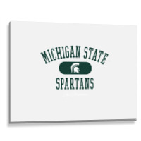 Michigan State Spartans Varsity Black Officially Licensed Pullover Hoo Metal Print Horizontal | Artistshot