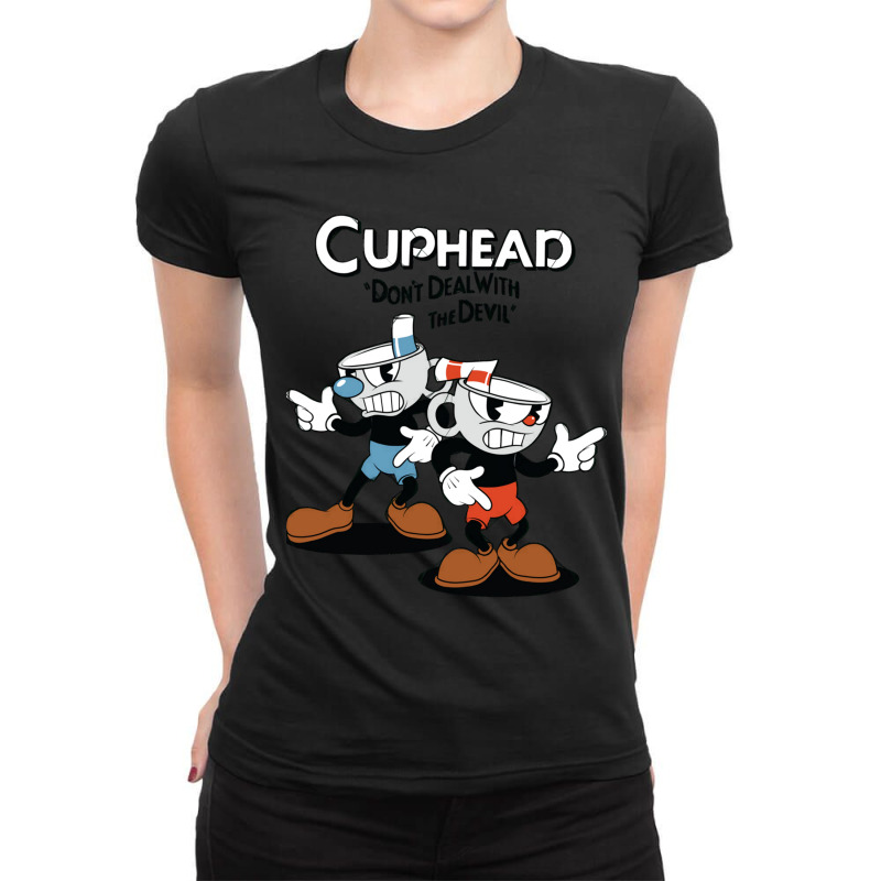 Gifts For Men Game Cuphead Run And Shoot Awesome For Movie Fan Ladies Fitted T-Shirt by cm-arts | Artistshot