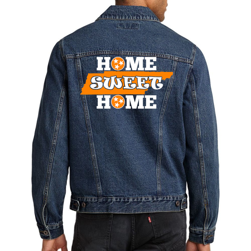 Home Sweet Home Tennessee  Orange State Flag White Tee Men Denim Jacket by Cardenas | Artistshot