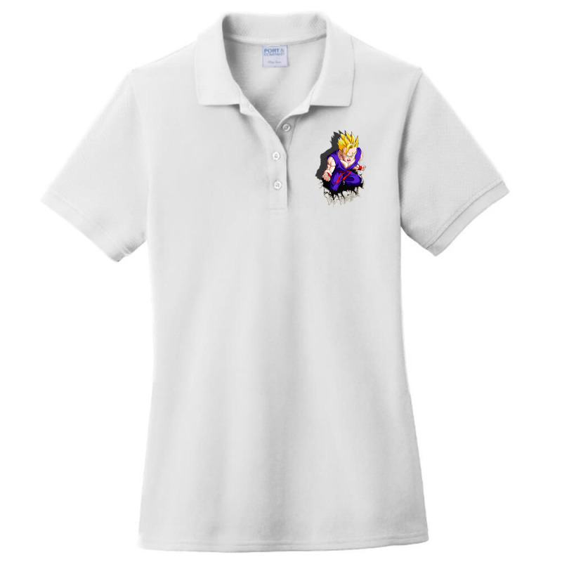 Dragon Ballz Gohan Ladies Polo Shirt by Rosiana | Artistshot