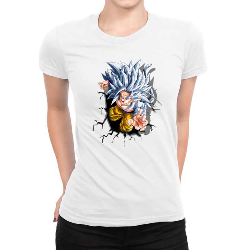 Dragon Ballz Saiyan 3 Ladies Fitted T-Shirt by Rosiana | Artistshot