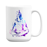 Adiyogi Meditating Galaxy Art 15 Oz Coffee Mug | Artistshot