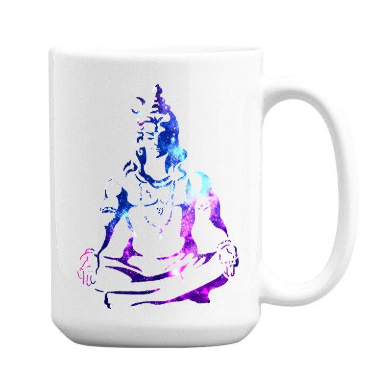 Adiyogi Meditating Galaxy Art 15 Oz Coffee Mug | Artistshot