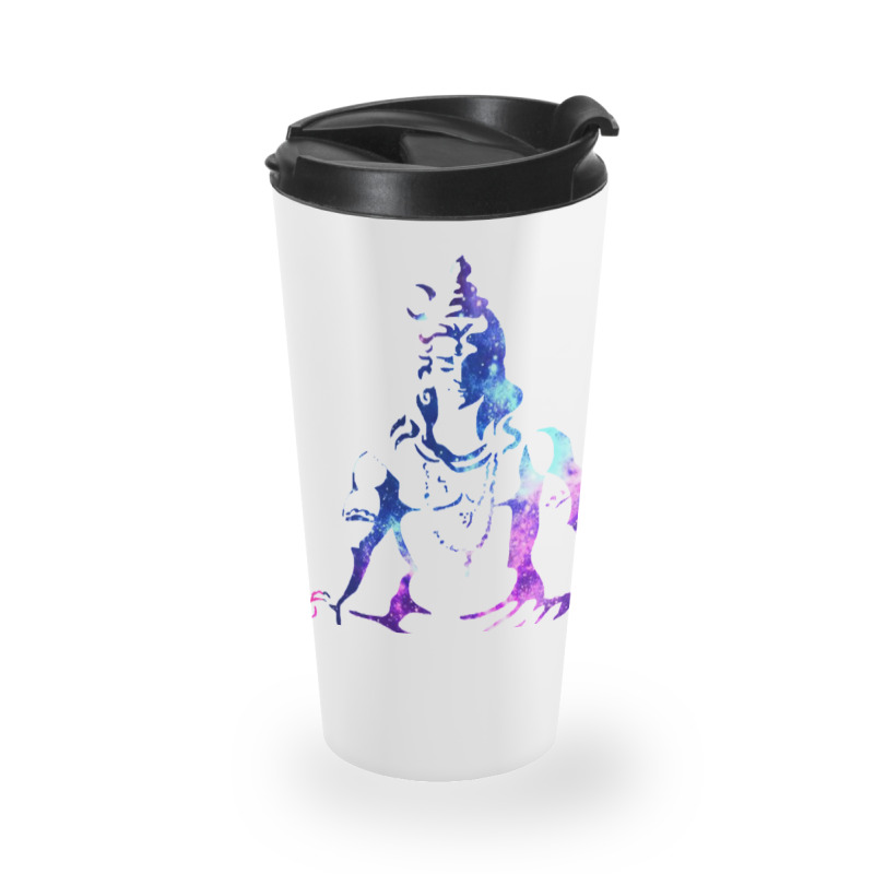 Adiyogi Meditating Galaxy Art Travel Mug | Artistshot