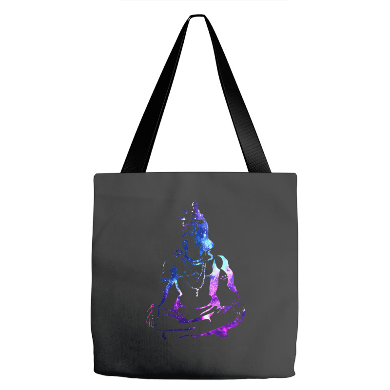 Adiyogi Meditating Galaxy Art Tote Bags | Artistshot