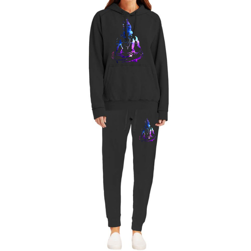 Adiyogi Meditating Galaxy Art Hoodie & Jogger Set | Artistshot