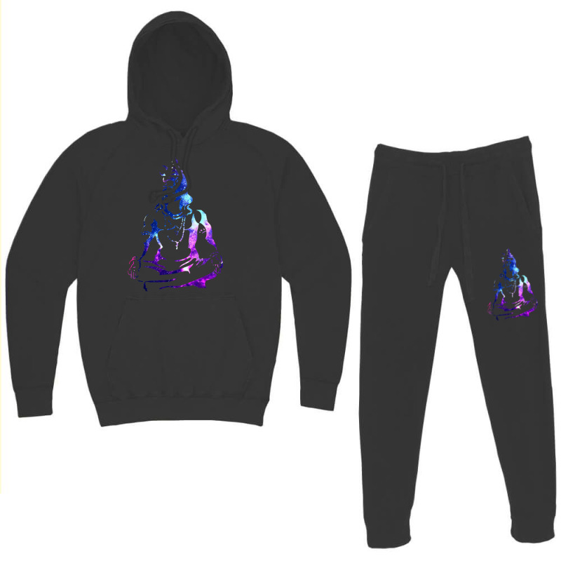 Adiyogi Meditating Galaxy Art Hoodie & Jogger Set | Artistshot