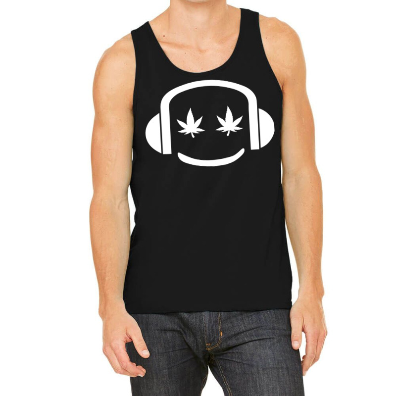 Dj High On Music Headphones Cannabis Chills Musicians Gift Tank Top by WZ90 | Artistshot