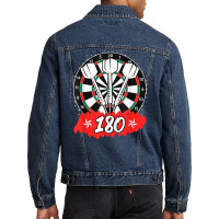 Darts 180 Dartboard 180 In Darts T Shirt Men Denim Jacket | Artistshot